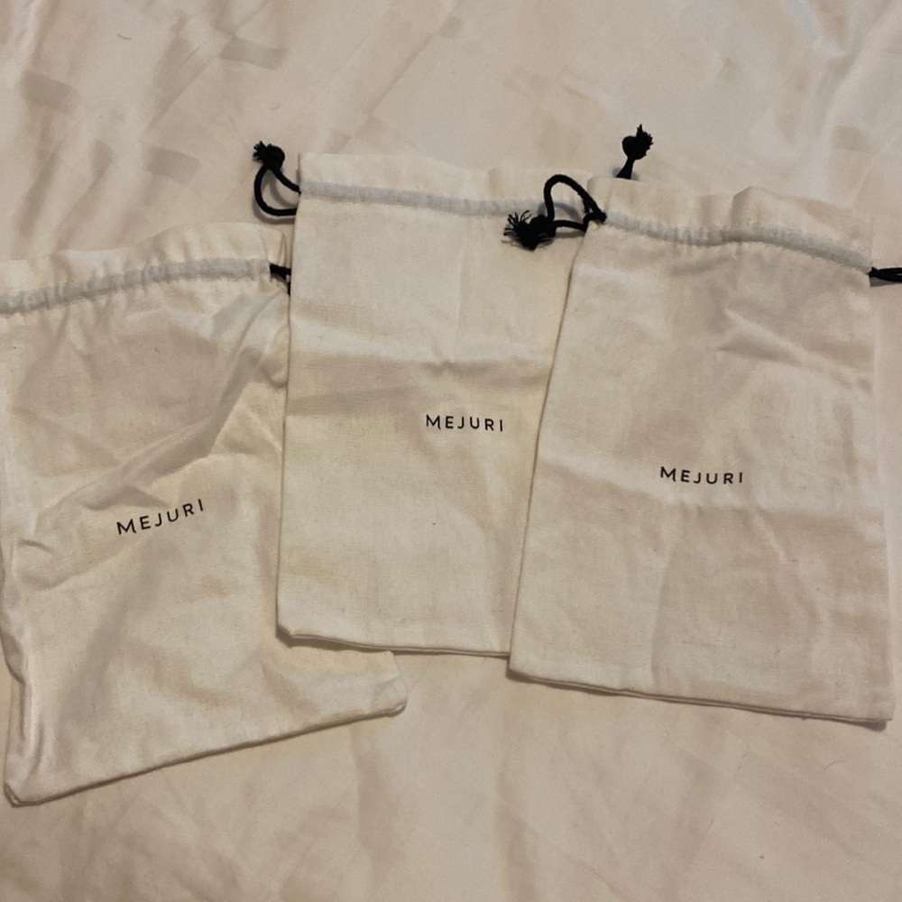Mejuri jewelry storage bags